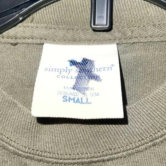 Simply Southern Small moss green “God is Within Her And She Will Not fall” - Picture 7 of 7